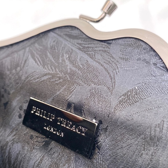PHILIP TREACY LONDON Black Satin Finish Mini Clutch - Picture 13 of 14
